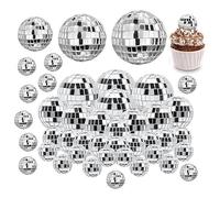 Mirror Disco Ball, Wanfoou 42 Pcs Disco Ball Decoration Hanging, Bar Party, Stage Props, Home Decorations, Christmas Party Favor and Supplies(2/3/4/5cm)
