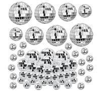 Mirror Disco Ball, Wanfoou 54 Pcs Disco Ball Decoration Hanging, Bar Party, Stage Props, Home Decorations, Christmas Party Favor and Supplies(2/3/4/5cm)