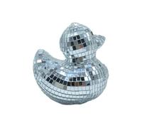 Mirror Disco Balls Duck Shaped Disco Balls,Creative Duck Disco Balls,Home Duck Disco Ball Decor,Cute Table Duck Disco Ball for Big Party Decorations,DJ Party Design,Golden Duck Ornament (Silver)