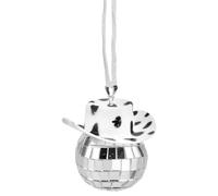 Mirror Disco Balls, GLADFRESIT Cowboy Cowgirl Hat Pendant, Car Hanging Ornament Car Accessories Home Decoration Funny Gifts for Women Men(White)
