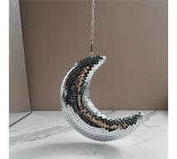 Mirror Disco Balls Moon Shaped Disco Balls,Creative Moon Disco Balls,Reflective Disco Ball,Fun Moon Party Disco Ball for Big Party Decorations,DJ Party Design (Silver)