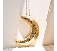 Mirror Disco Balls Moon Shaped Disco Balls,Creative Moon Disco Balls,Reflective Disco Ball,Fun Moon Party Disco Ball for Big Party Decorations,DJ Party Design (Gold)