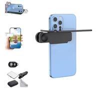 Mirror Effect Lens - Capture Stunning Reflections Instantly, 2025 Upgrade Adjustable HD Mirror Reflection Clip,Smart Phone Camera Mirror Reflection Clip Kit (Black, With Remote)