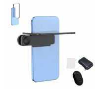 Mirror Effect Lens-Capture Stunning Reflections Instantly,Horizontal Vertical Clip on Selfie Mirror,Smartphone Camera Mirror Reflection Clip Kit,Adjustable HD Glass Vertical Clip on Selfie (Black)