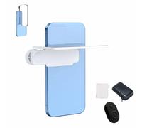 Mirror Effect Lens-Capture Stunning Reflections Instantly,Horizontal Vertical Clip on Selfie Mirror,Smartphone Camera Mirror Reflection Clip Kit,Adjustable HD Glass Vertical Clip on Selfie (White)