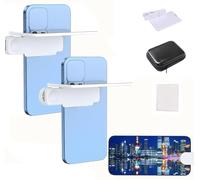 Mirror Effect Lens - Capture Stunning Reflections Instantly, mirror magic lens,camera reflection mirror, Adjustable HD Glass Smartphone Photography Flip Mirror with Clip for All Phones(2White)