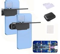 Mirror Effect Lens - Capture Stunning Reflections Instantly, mirror magic lens,camera reflection mirror, Adjustable HD Glass Smartphone Photography Flip Mirror with Clip for All Phones(2Black)