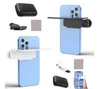 Mirror Effect Lens - Capture Stunning Reflections Instantly, Mirror Reflection for iphone Camera, Smartphone Camera Mirror Reflection Clip Kit, Comes with a Clip, Suitable for Travel B)