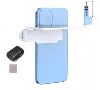 Mirror Effect Lens - Capture Stunning Reflections Instantly, Shooting Reflection Mirror, Smartphone Camera Mirror Reflection Clip Kit, Adjustable HD Glass Vertical Clip on Selfie Mirror (White)