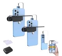 Mirror Effect Lens - Capture Stunning Reflections Instantly, Smart Phone Camera Mirror Reflection Clip Kit, Adjustable HD Glass Vertical Clip on Selfie Mirror for Outdoor Travel (Black*2)