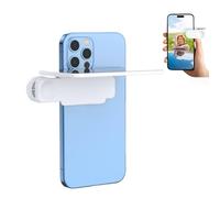 Mirror Effect Lens - Capture Stunning Reflections Instantly, Smartphone Camera Mirror Reflection Clip Kit, Adjustable HD glass vertical selfie mirror clip (White)