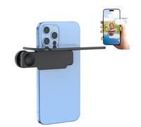 Mirror Effect Lens - Capture Stunning Reflections Instantly, Smartphone Camera Mirror Reflection Clip Kit, Adjustable HD glass vertical selfie mirror clip (Black)