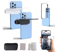 Mirror Effect Lens -Capture Stunning Reflections Instantly, Smartphone Camera Mirror Reflection Clip Kit (2PCS Black&White A)