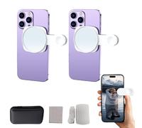 Mirror Effect Lens -Capture Stunning Reflections Instantly, Smartphone Camera Mirror Reflection Clip Kit (2PCS White B)