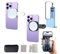 Mirror Effect Lens -Capture Stunning Reflections Instantly, Smartphone Camera Mirror Reflection Clip Kit (2PCS White&Black B)