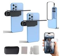 Mirror Effect Lens -Capture Stunning Reflections Instantly, Smartphone Camera Mirror Reflection Clip Kit (2PCS Black A)