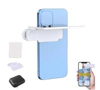 Mirror Effect Lens, Easy HD Glass-Mirror Clip-on Design, Clip Reflection Mirror for Phone Back, Shoot The Sky Lake Water Portrait, for Travel & Selfie Photography(White)