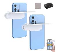 Mirror Effect Lens, Smart Phone Camera Mirror Reflection Clip Kit, Mirror Reflection Clip - Capture Stunning Reflections Instantly, Adjustable HD Glass Smartphone Photography Flip Mirror (White*2)