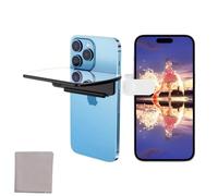 Mirror Effect Lens, Smartphone Camera Mirror Reflection Clip Kit, Adjustable HD Glass Phone Shooting Reflection Mirror, High Reflectivity Mobile Phone Reflection Clip for Android iOS (White)