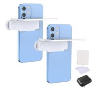 Mirror Effect Lens - Smartphone Camera Mirror Reflection Clip Kit, Shoot The Sky Lake Water Portrait Reflection, HD Glass Phone Reflection Mirror For Outdoor Travel Photography(2PCS-white)