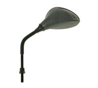 mirror flash carbon look left, M8 long thread