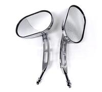 Mirror for Motorcycle 1Pair 10mm Universal Rectangle Aluminum Motorcycle Rearview Mirrors Chrome Retrovisor De Moto Mirror Moto Motorbike End Mirrors
