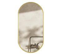 Mirror Full Length Wall Mounted Decorative Mirror Safe Tempered Glass Wall Mounted Setup for Entryway Living Room Bedroom Bathroom(Gold,40x150 cm)