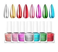 Mirror Gel Nail Enamel Set Of 8 Quick Dry Long-Lasting Manicure Art