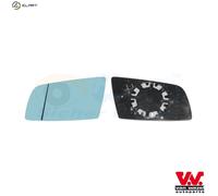Mirror insert glass Left Blue-tinted 0655837 VAN WEZEL for BMW 5 5 Touring