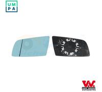 Mirror insert glass Left Blue-tinted 0655837 VAN WEZEL for BMW 5 5 Touring
