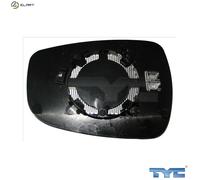 TYC Exterior Mirror Glass 313-0082-1 Left Convex Fits Hyundai i30/Elantra/Veloster