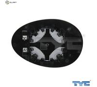 Mirror insert glass Left Aspherical 322-0006-1 TYC for MINI MINI MINI Roadster