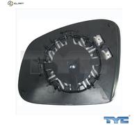 Mirror insert glass Right Convex 328-0225-1 TYC for SMART RENAULT
