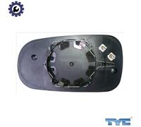 TYC 330-0001-1 Mirror Glass, outside mirror