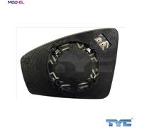 TYC 337-0290-1 Mirror Glass, outside mirror