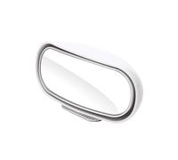 Mirror Glass Left Side Car Mirror Degree Adjustable Wide Angle Side Rear Mirrors Blind Spot Snap Way For Parking Auxiliary Rear View Mirror(White)