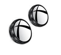 Mirror Glass Left Side Car Rearview Sucker Mirrors Blind Spot Mirror Adjustable Round Frame Wide-angle Rearview Auxiliary Convex Mirror(Black 2pcs)