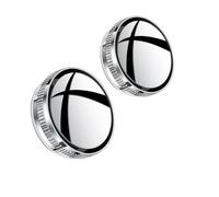 Mirror Glass Left Side Car Rearview Sucker Mirrors Blind Spot Mirror Adjustable Round Frame Wide-angle Rearview Auxiliary Convex Mirror(Silver 2pcs)