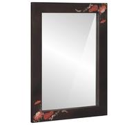 Mirror Glass Multicolour Floral 70x50x3 cm Wall-Mounted Decorative Bathroom Slim