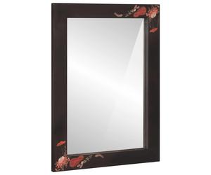 Mirror Glass Multicolour Floral 70x50x3 cm Wall-Mounted Decorative Bathroom Slim