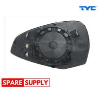 MIRROR GLASS, OUTSIDE MIRROR FOR AUDI A4 A5 TYC 302-0111-1 FITS RIGHT