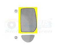 MIRROR GLASS, OUTSIDE MIRROR FOR FORD TRANSIT VAN WEZEL 1898837 FITS LEFT