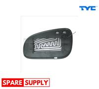 MIRROR GLASS, OUTSIDE MIRROR FOR VOLVO S60 S80 V70 TYC 338-0055-1 FITS RIGHT