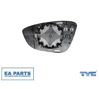 Mirror Glass, outside mirror for VW BORA CC EOS MAGOTAN TYC 337-0218-1 fits Left