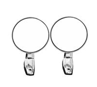 Mirror Glass Replacement 2pcs Vintage Classic Car Mirrors Retro Round Front Rear View Mirror Stainless Steel Side Driver Passenger Side
