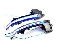 Mirror Glass Replacement For A4 For A5 S5 B8.5 RS5 RS4 Dynamic Scroll LED Turn Signal Light Sequential Rearview Mirror Indicator Blinker Light Door Wing Mirror Glass(Blue Yellow)