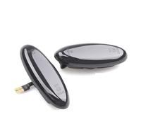 Mirror Glass Replacement For Mazda For Ranger B2500 323 Etude P5 4-Door Sedan 323F 5-Door Dynamic LED Turn Signal Side Marker Blinker Light Door Wing Mirror Glass(Dynamic Smoked)