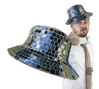 Mirror Glitter Fisherman Caps, New Glitter Bucket Hat Unisex, Classic Disco Mirror Ball Hats for Men & Women, Party Supplies