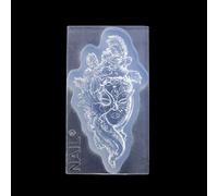Mirror Goddess Dancing Girl Silicone Epoxy Mold Creative Dancer in Mask Pendant Craft Mold Ashtray Mold