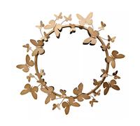 Mirror Gold Metal Frame 3D Butterflies Modern Accent Wall Mirror Home Decor 45cm